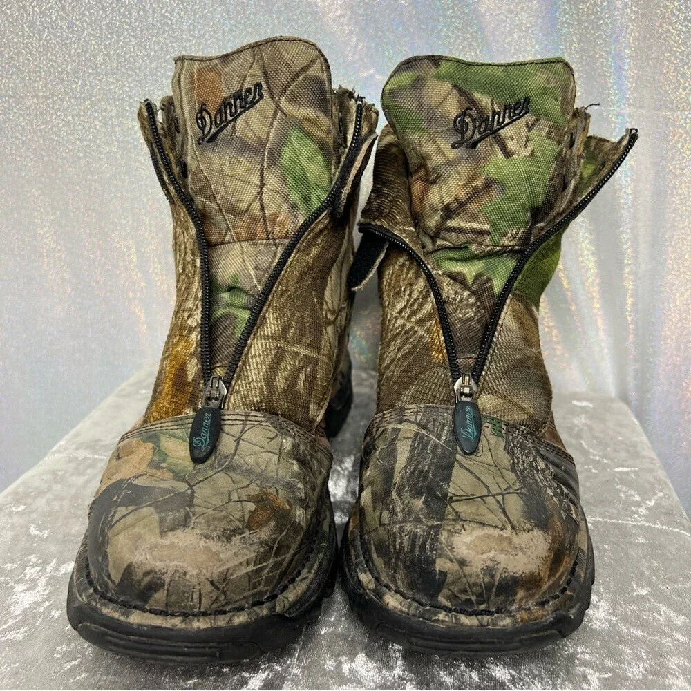 Danner boots camouflage green tree realistic camo hunting fishing outdoors hike